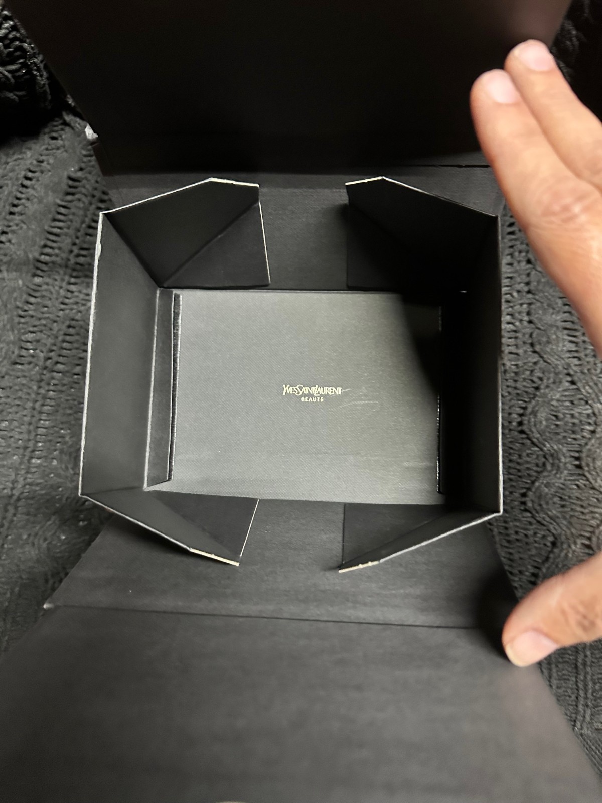 NEW - YSL Saint Laurent - Empty Gift Box - 7" x 4" x 4.5" - Black