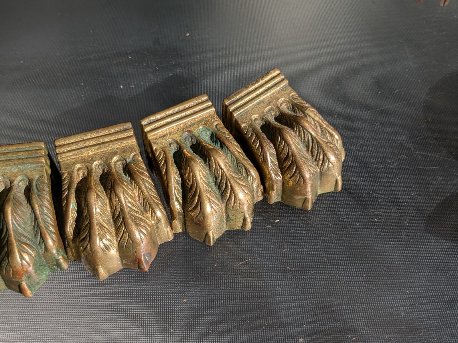 Antique/Vintage Lion Claw Feet Furniture Table Leg Foot Brass Hardware Lot of 6