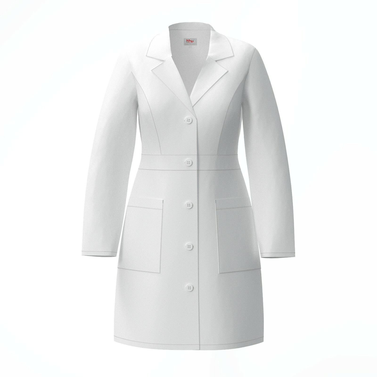 Medical Stretch White Women Nursing Long Lab Coats XS S M L XL 2XL Women