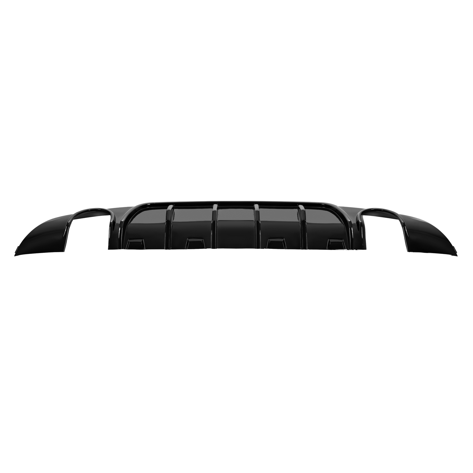 Rear Bumper Diffuser Valance Shark Fins Gloss Black Fits CHRYSLER 300 2015-2023