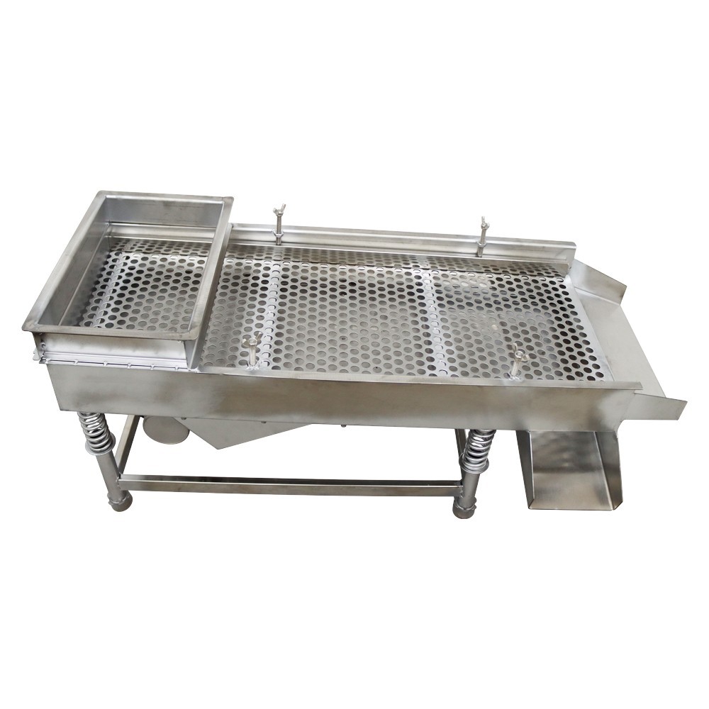 110V Linear Vibrating Sifter with 12mm Screen Straight Vibrating Sieve Shaker