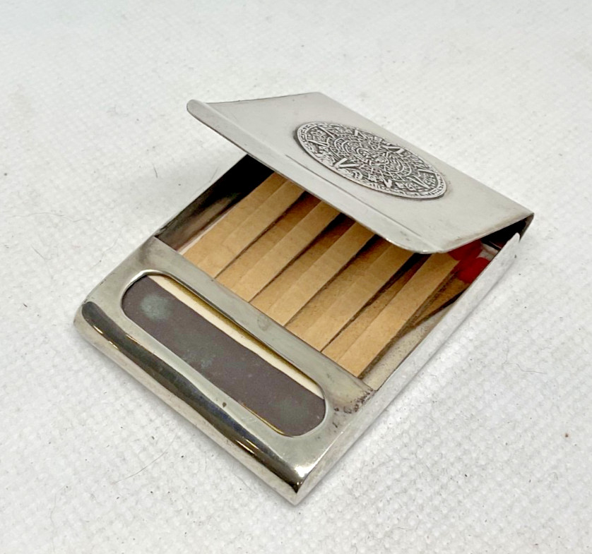 Vintage Taxco Mexico Sterling Silver 925 Match Book Holder Plat-Mex SA Eagle 20