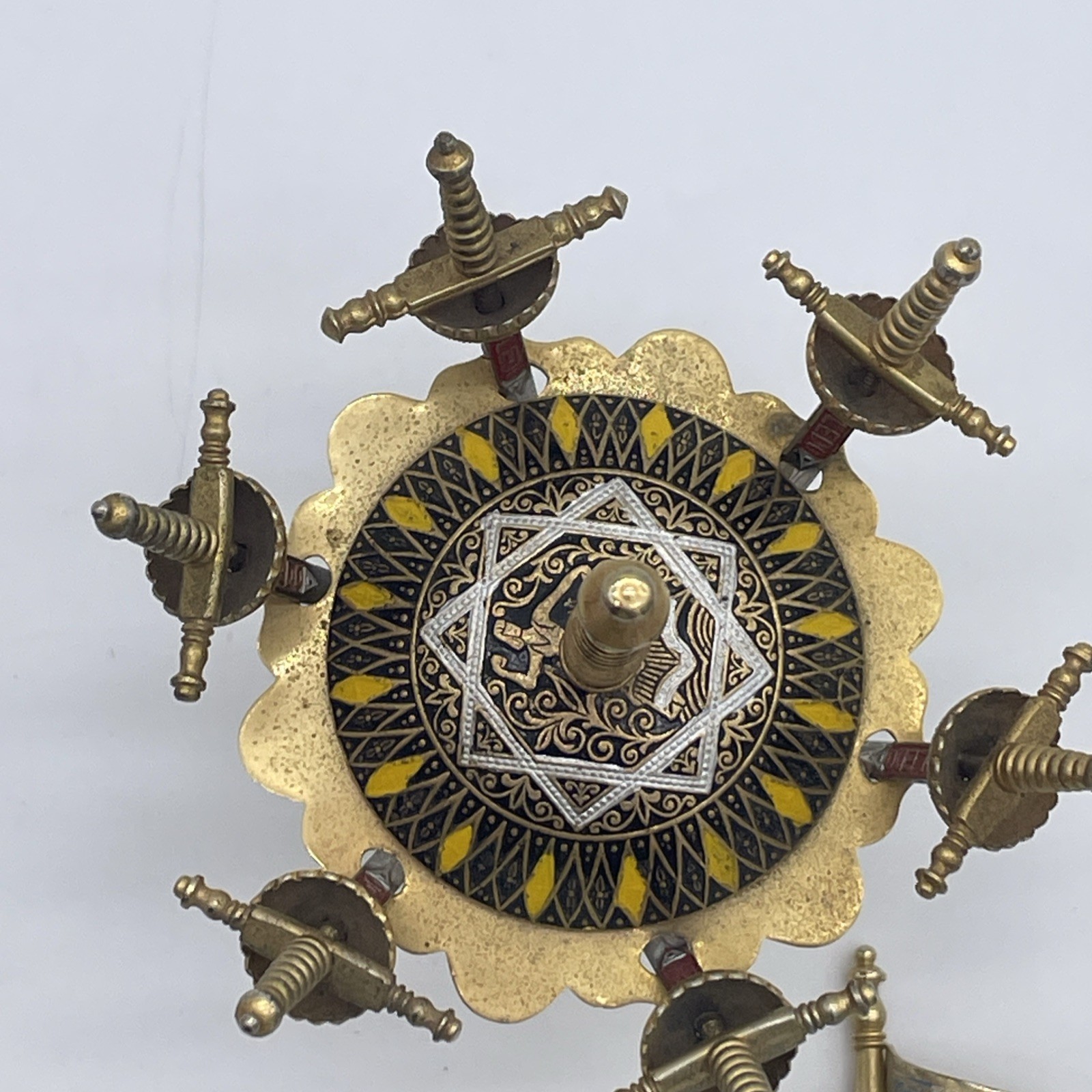 Vintage Toledo 6 Swords Cocktail Toothpick And Stand Extra 1 Sword