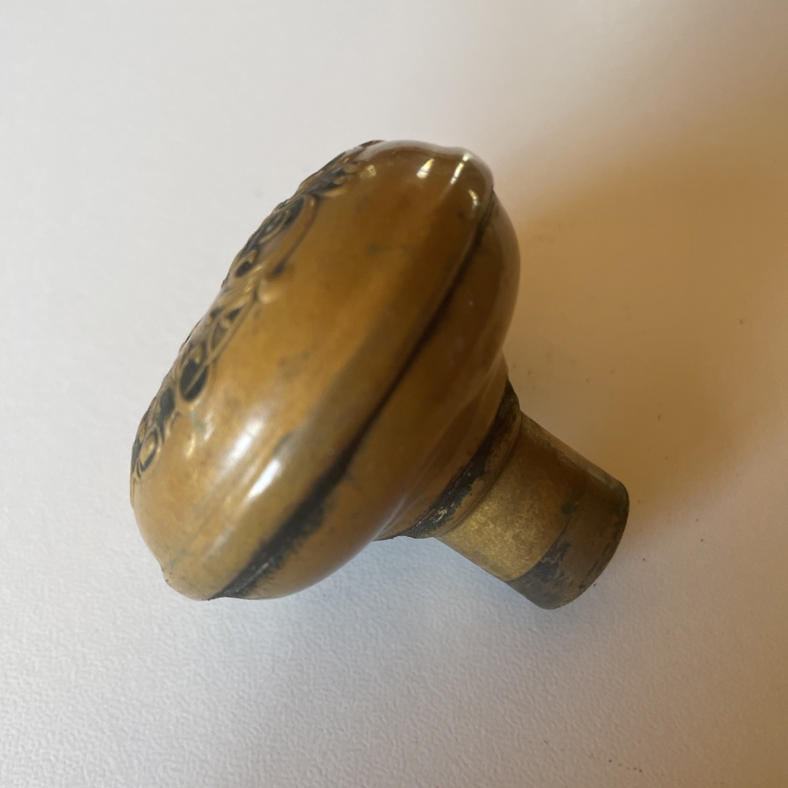 Antique Bronze Door Knob 2 1/4 Inch Diameter