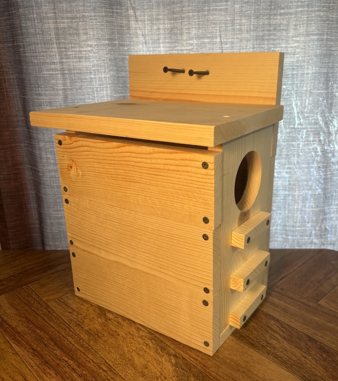 Large Backyard Squirrel House Nesting Box - Wooden Wildlife Box Fully Installed