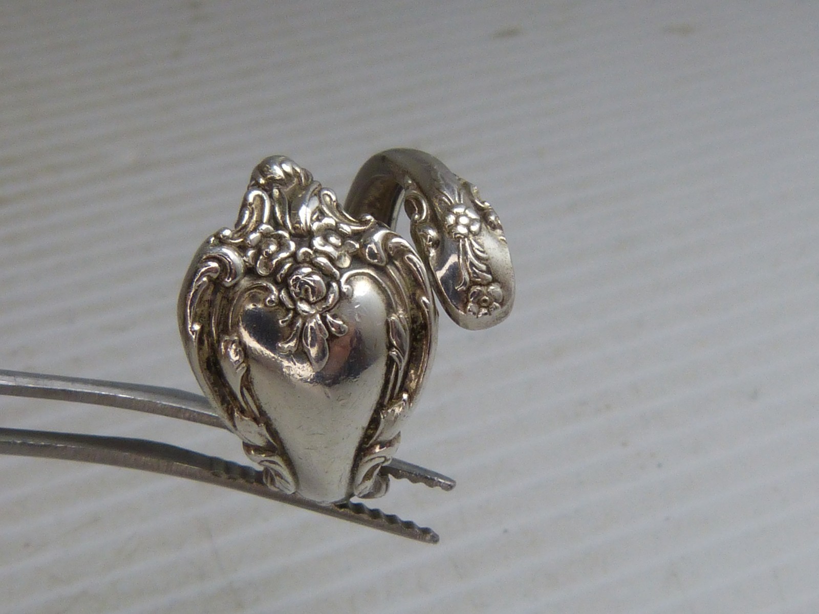 Vintage Lunt Delacourt Sterling Silver Spoon Ring