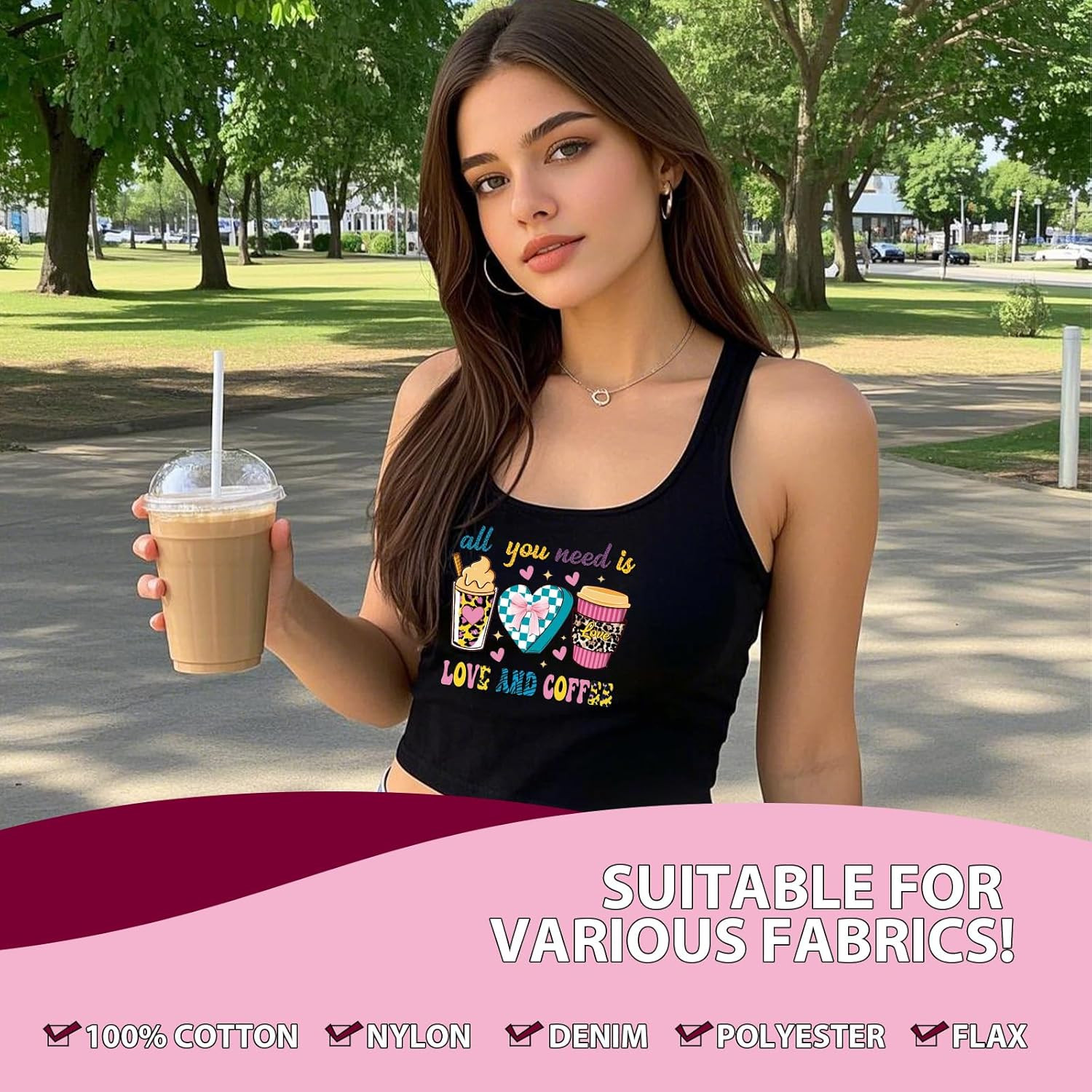 Dtf Transfers Ready to Press - 30Pcs Coffee Iron on Transfers for Tshirts, Coffe