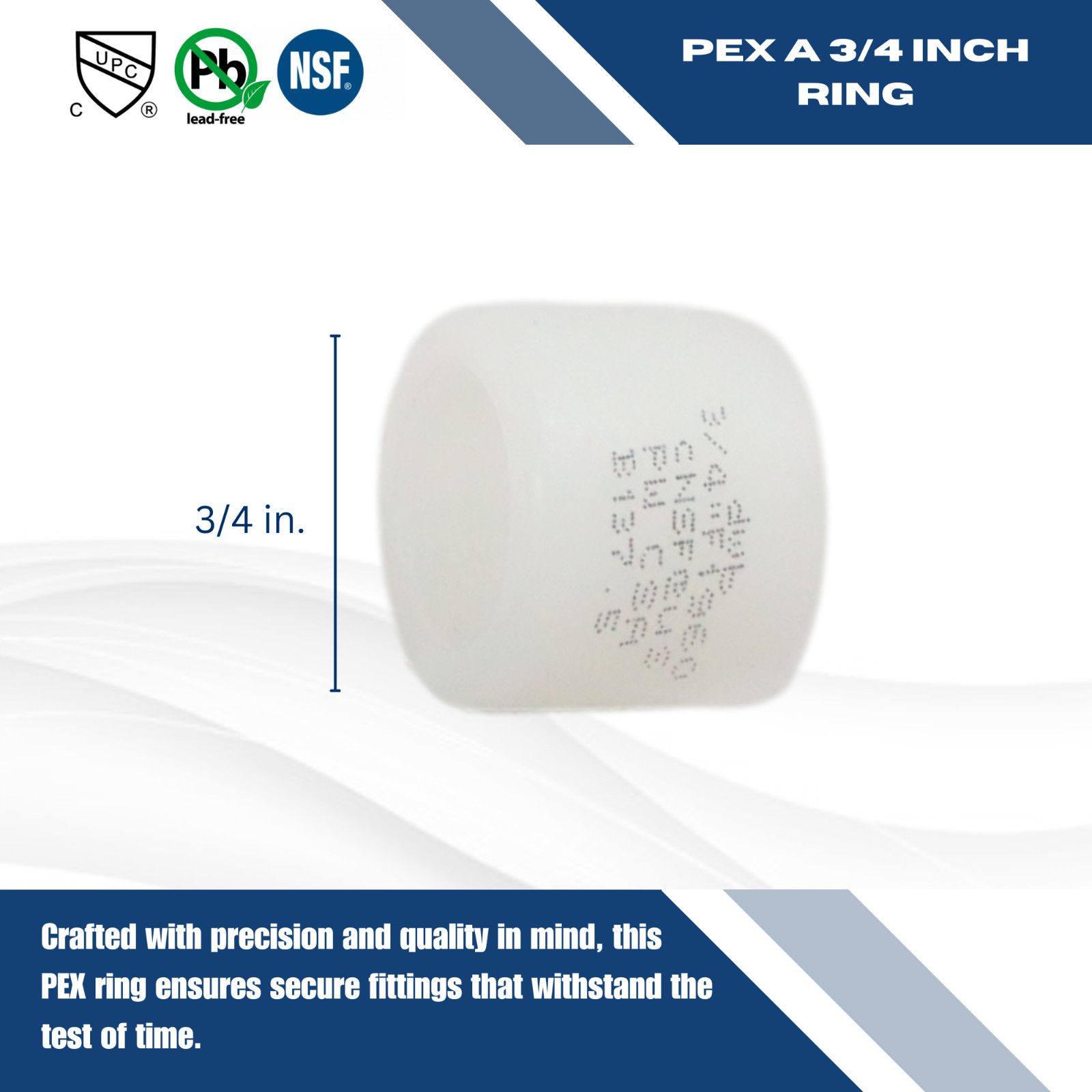 100 Pieces 3/4" Pex A Ring, Pex F1960 Rings, 3/4" Expansion Sleeves 201-2-13=100