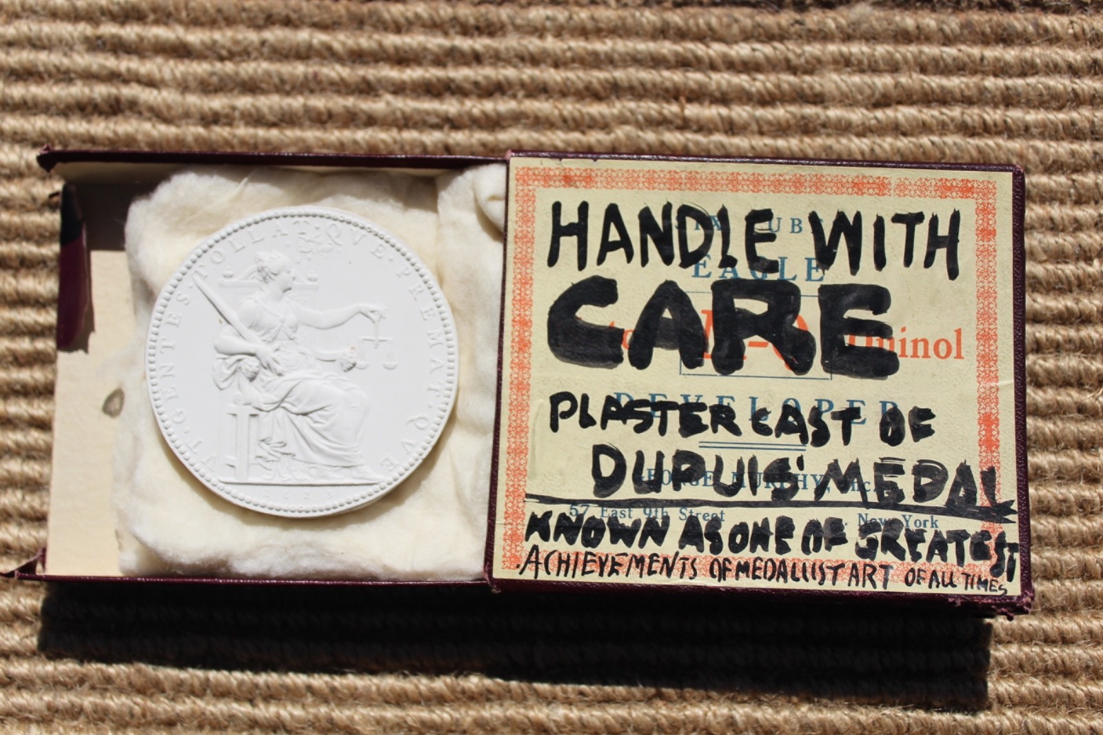 Art Medals Bronze Plaster CAST - SIGNED By Victor Brenner RARE - One Of A Kind!