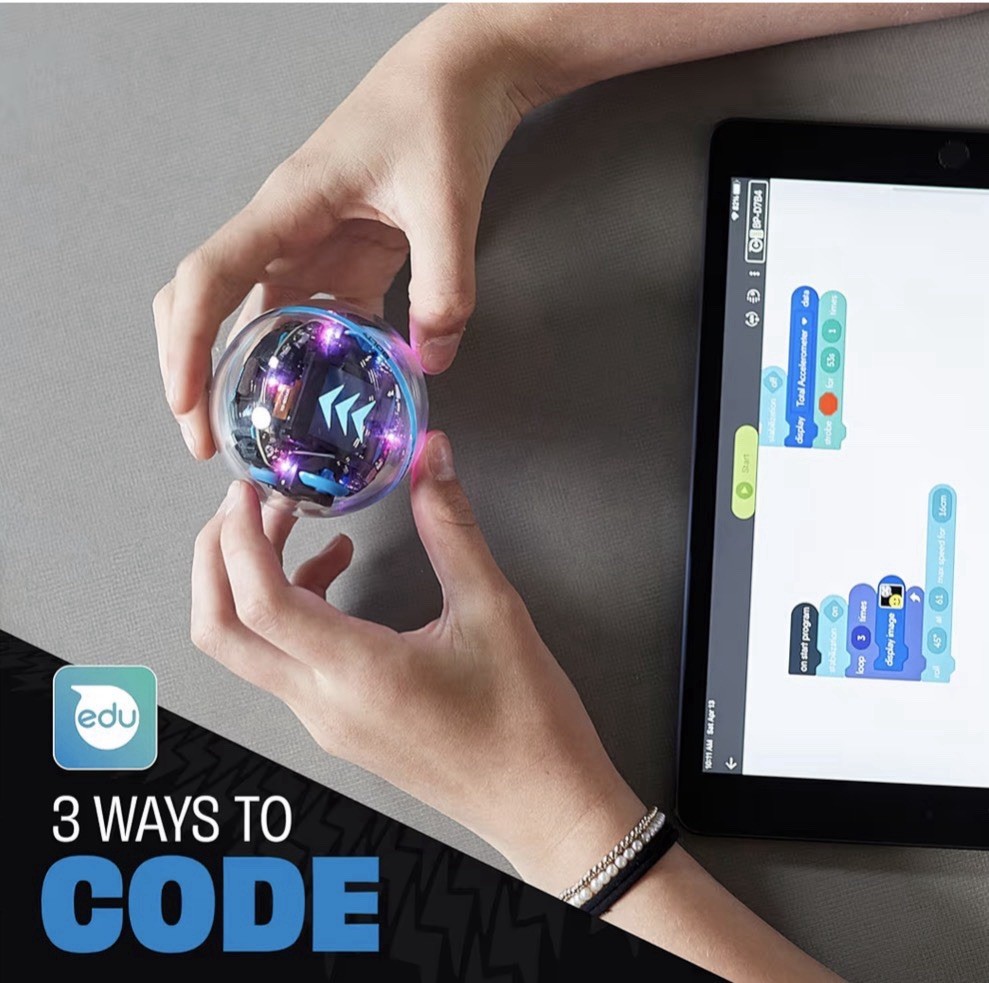 Sphero Bolt+ Coding & AI Learning Robot Animated LCD Display Waterproof. NEW!!