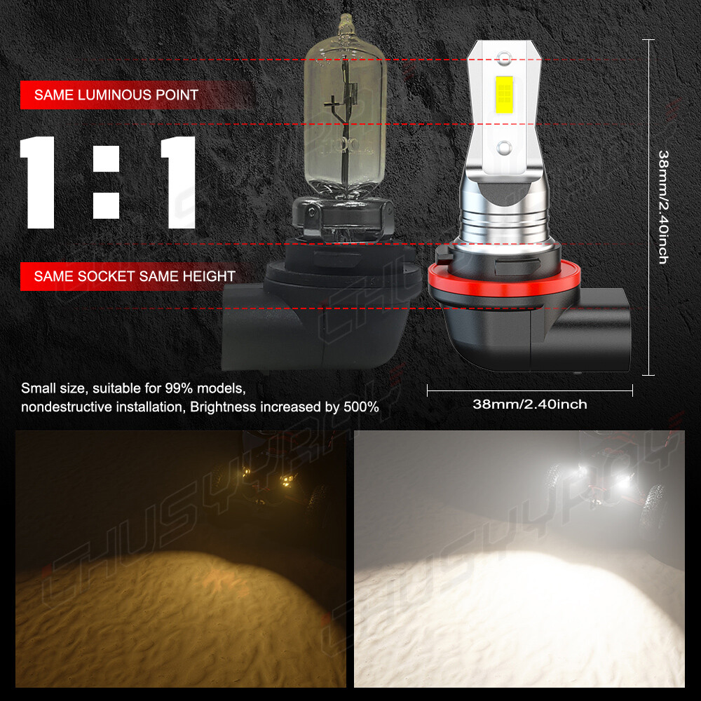 For 2007-2022 Honda Rancher TRX420 TRX500 2LED Headlight Bulbs Replacement Kit