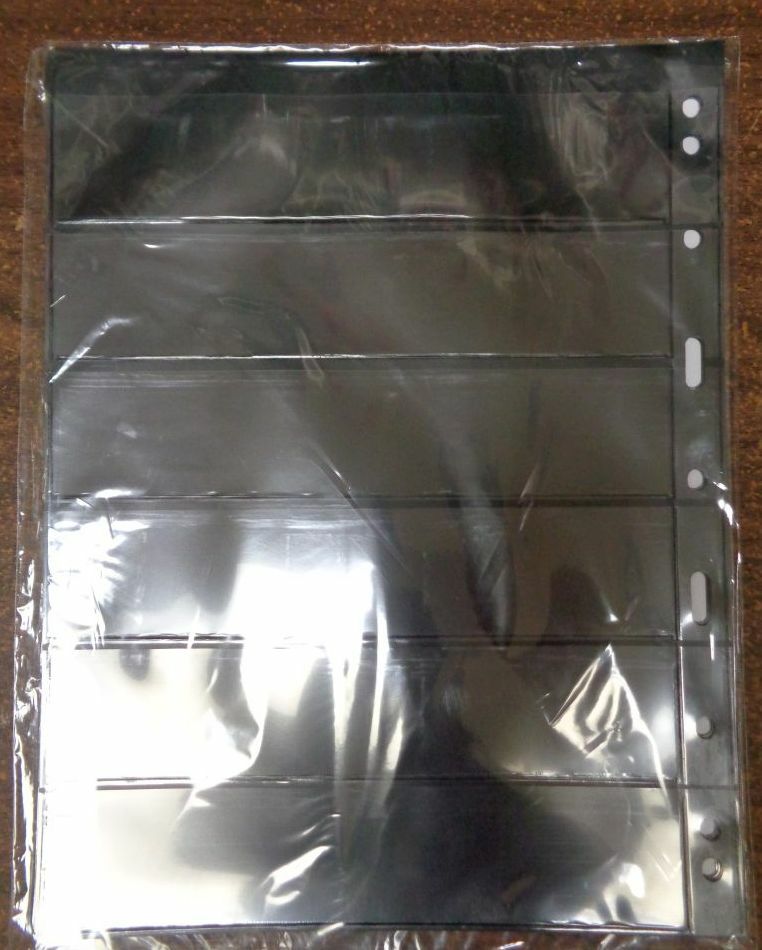 6S VARIO BLACK Lighthouse Stock pages pack of 5 Dbl. sided NEW 6 Row