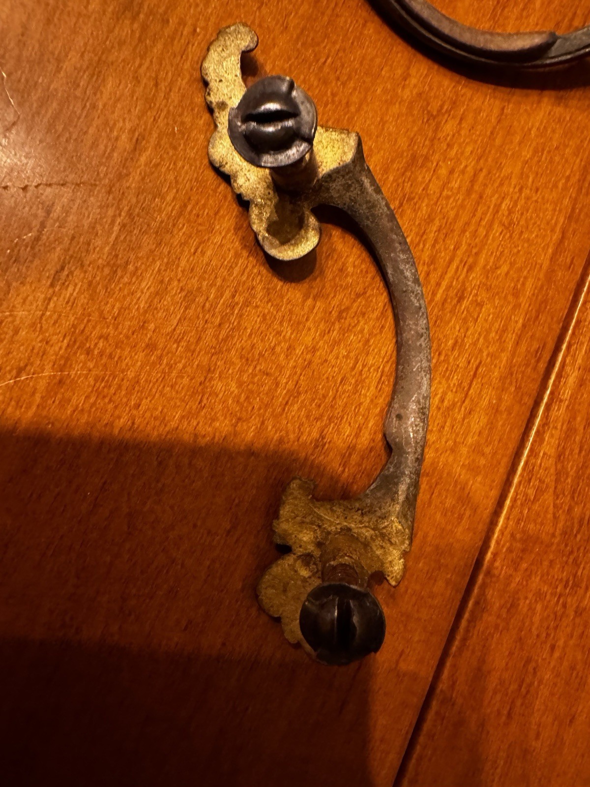 Antique Brass French Provincial Drawer Pull Handles 4” Lot of 4