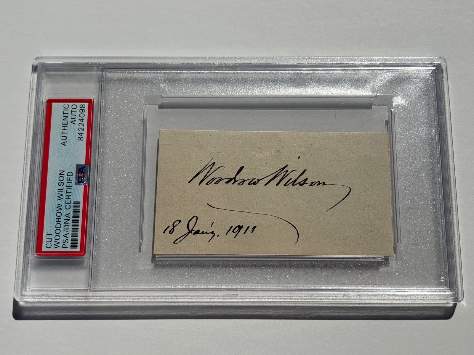 Woodrow Wilson 28th US President Signed Autograph Cut PSA DNA