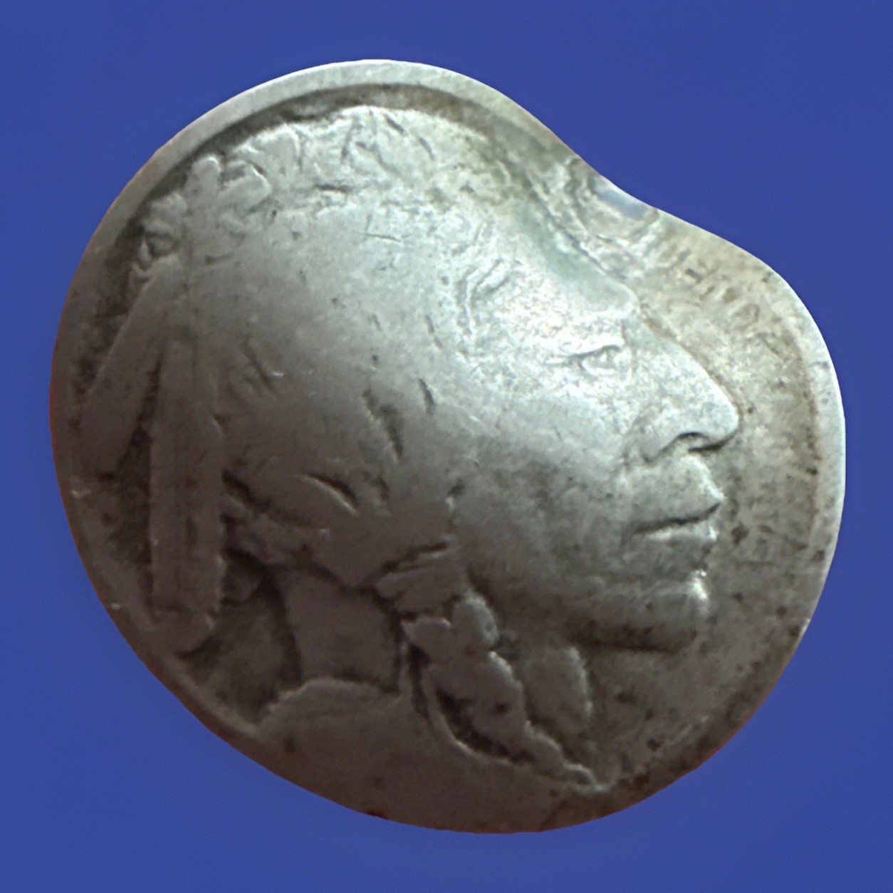 Buffalo Nickel "Shot with a Bullet" Fast Shipping 1138