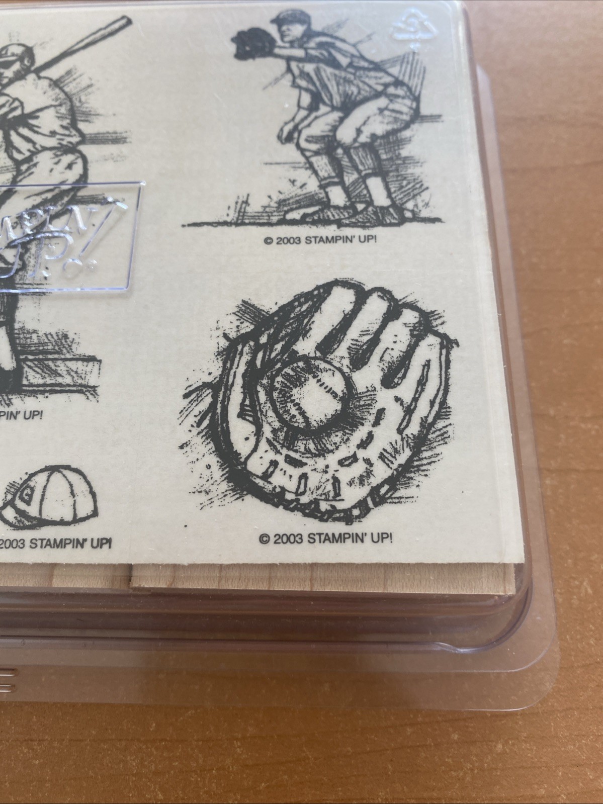 Take Me Out to the Ballgame Set of 6 Stampin Up Rubber Stamps Baseball