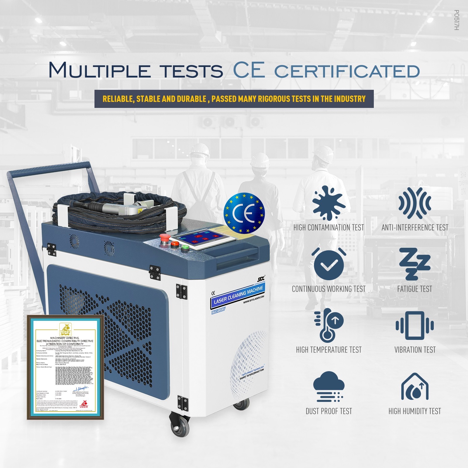 US SFX 2KW Used Fiber Laser Cleaning Machine Metal Rust Paint Removal 90% New