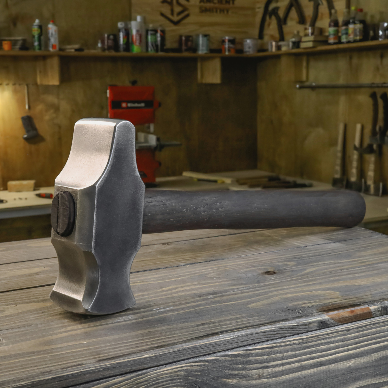 Professional Cross Peen Hammer Hand Forged Blacksmith Forging Tool Steel 3.3lb