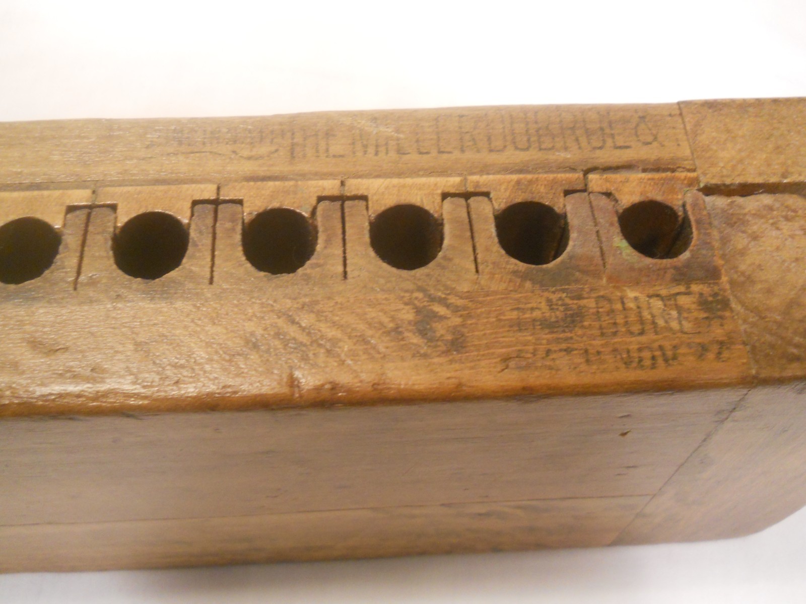 Vintage The Miller Dubrul & Peters Mfg. Co. Wood 10 Cigar Mold Press Tobacco