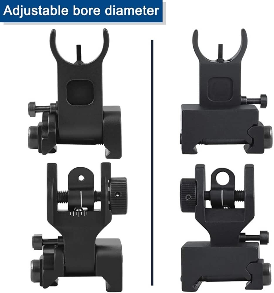OT Flip Up Iron Sights Flip Up Front Sight + Back Up Rear Sight