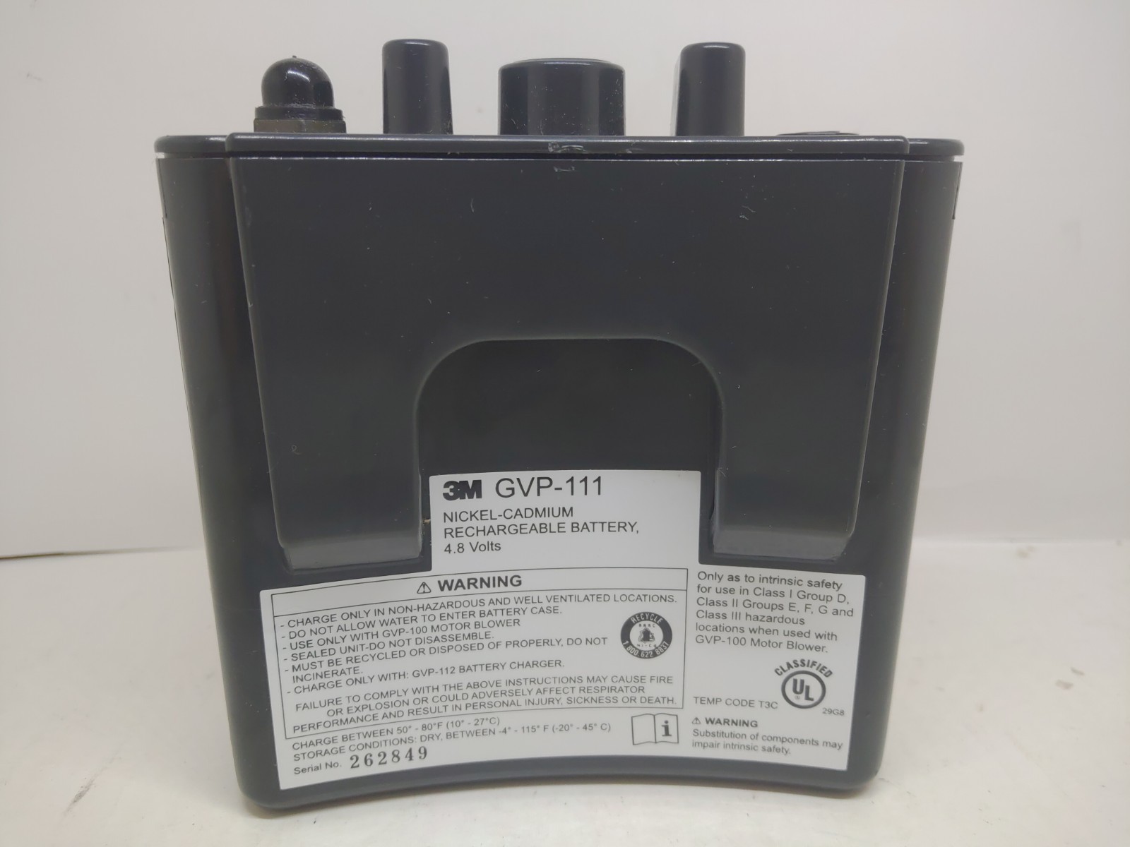 3M GVP-111 Battery Pack NiCd For GVP-100 PAPR Unit - NEW