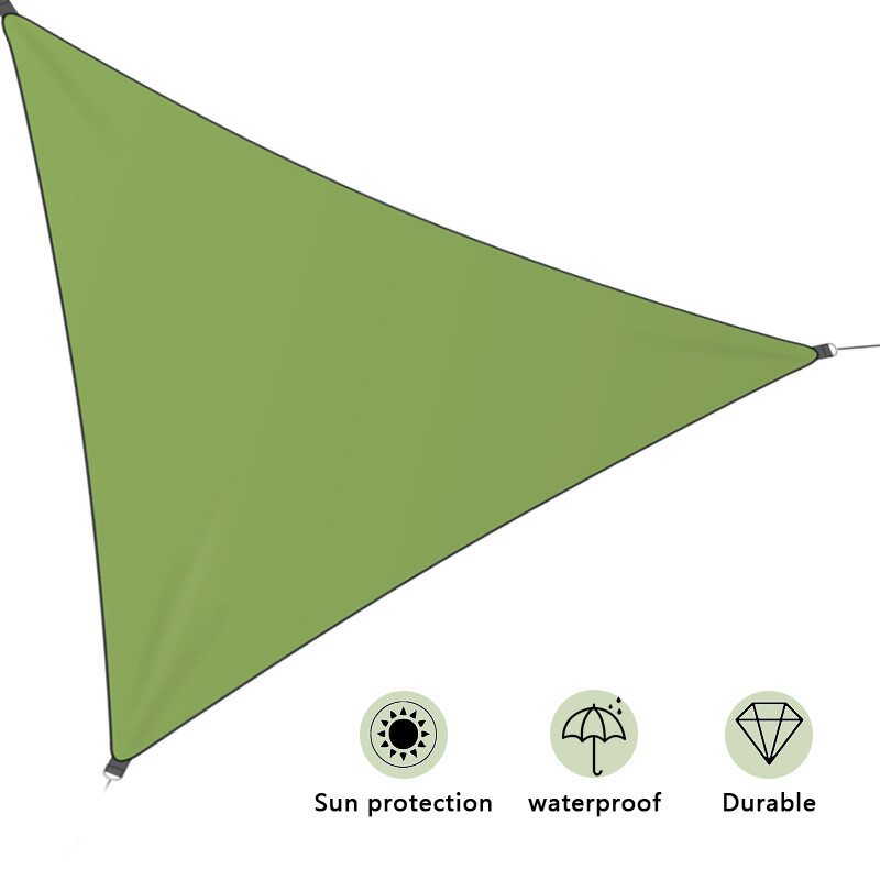 10x10x10 FT Sun Shade Sail Triangle UV Block Durable Awning Canopy Waterproof