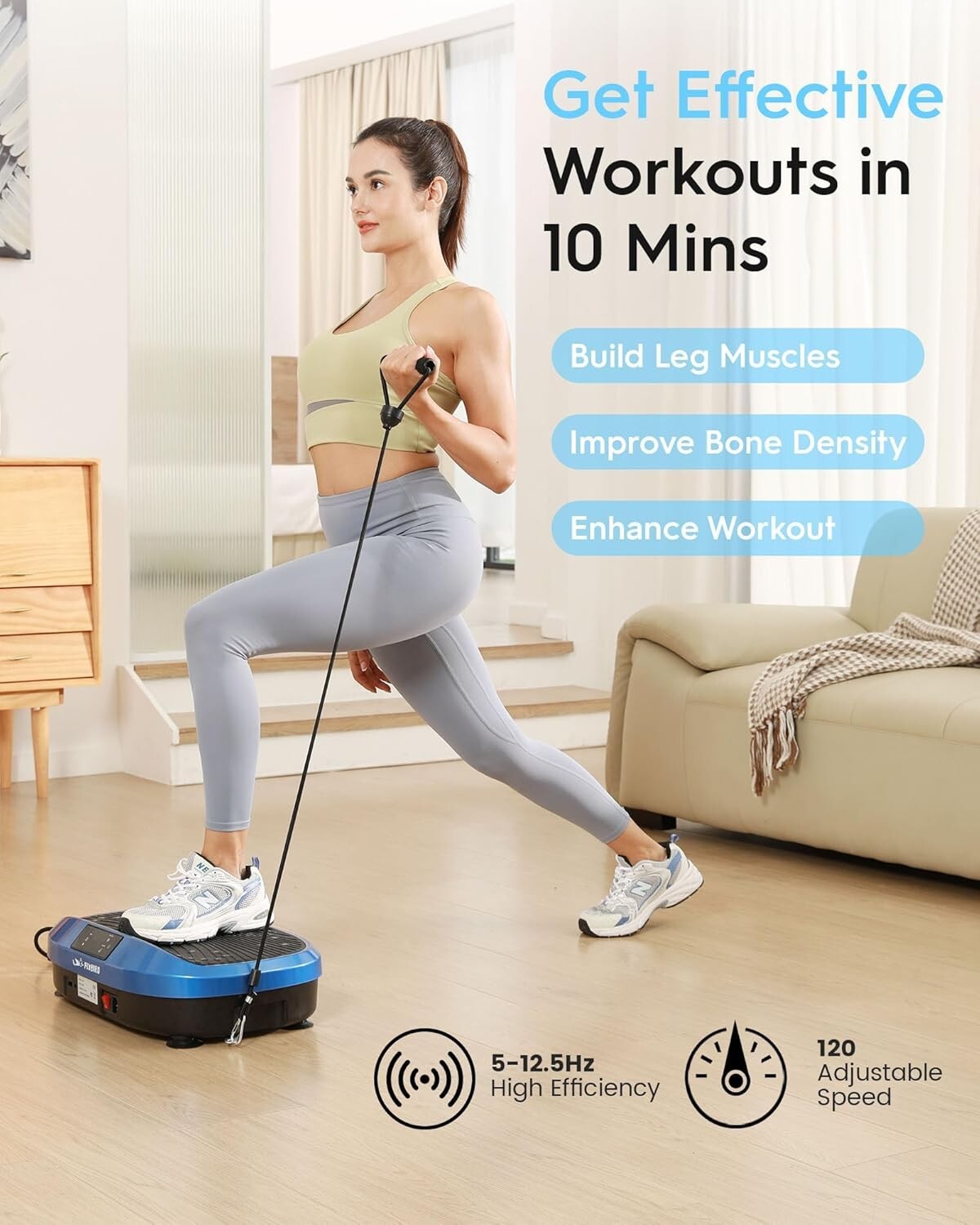 Vibration Plate 4D Oscillation Vibration Platform Whole Body Workout Blue Color