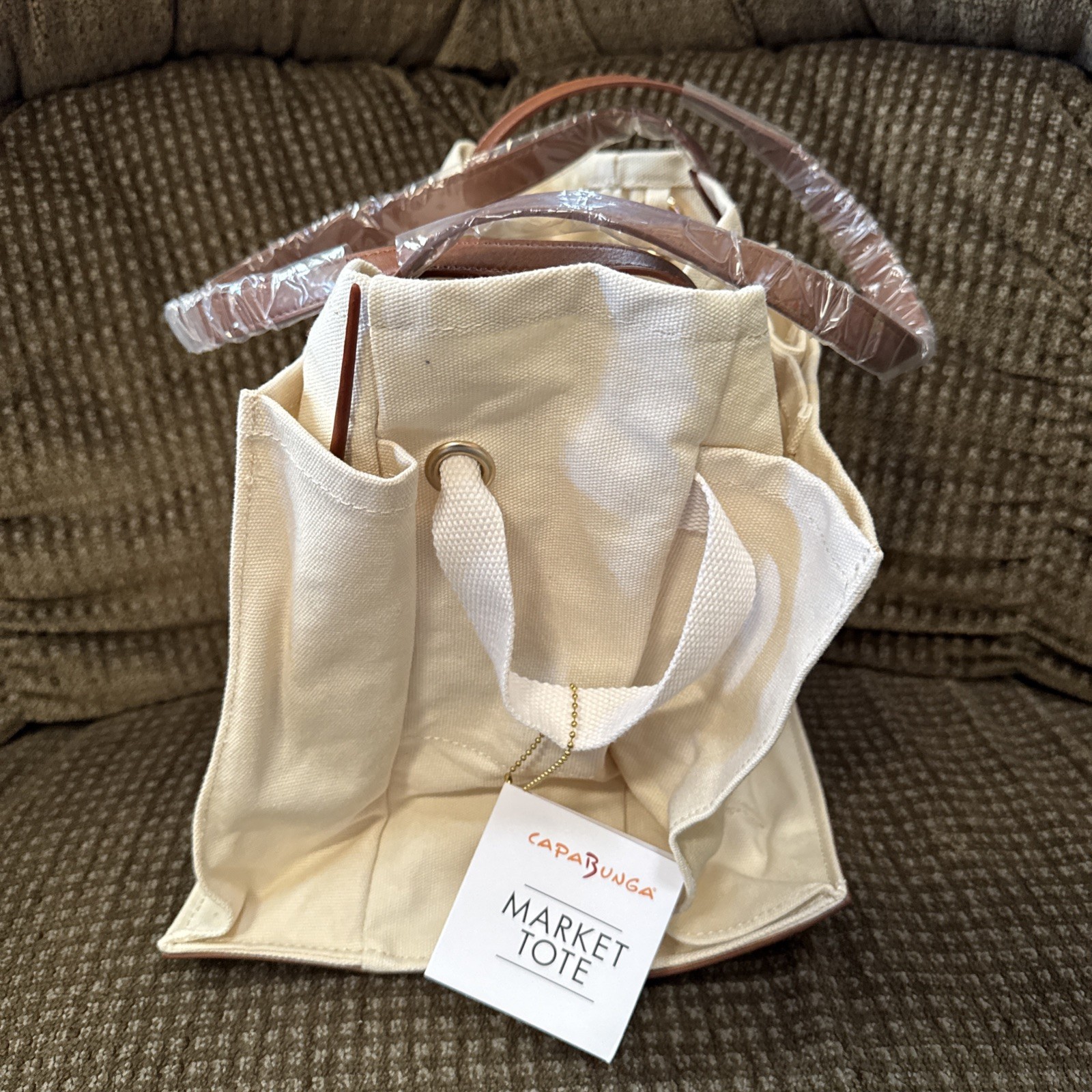 NWT CapaBunga Farmer's Market Tote Shopping Bags with Handles - 7 Pockets