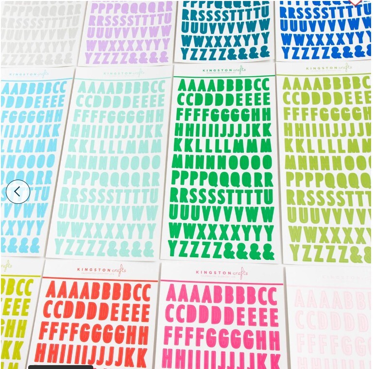 Kingston Crafts Cardstock Alphabet Stickers, Holiday, 2,520-pcs! 808622