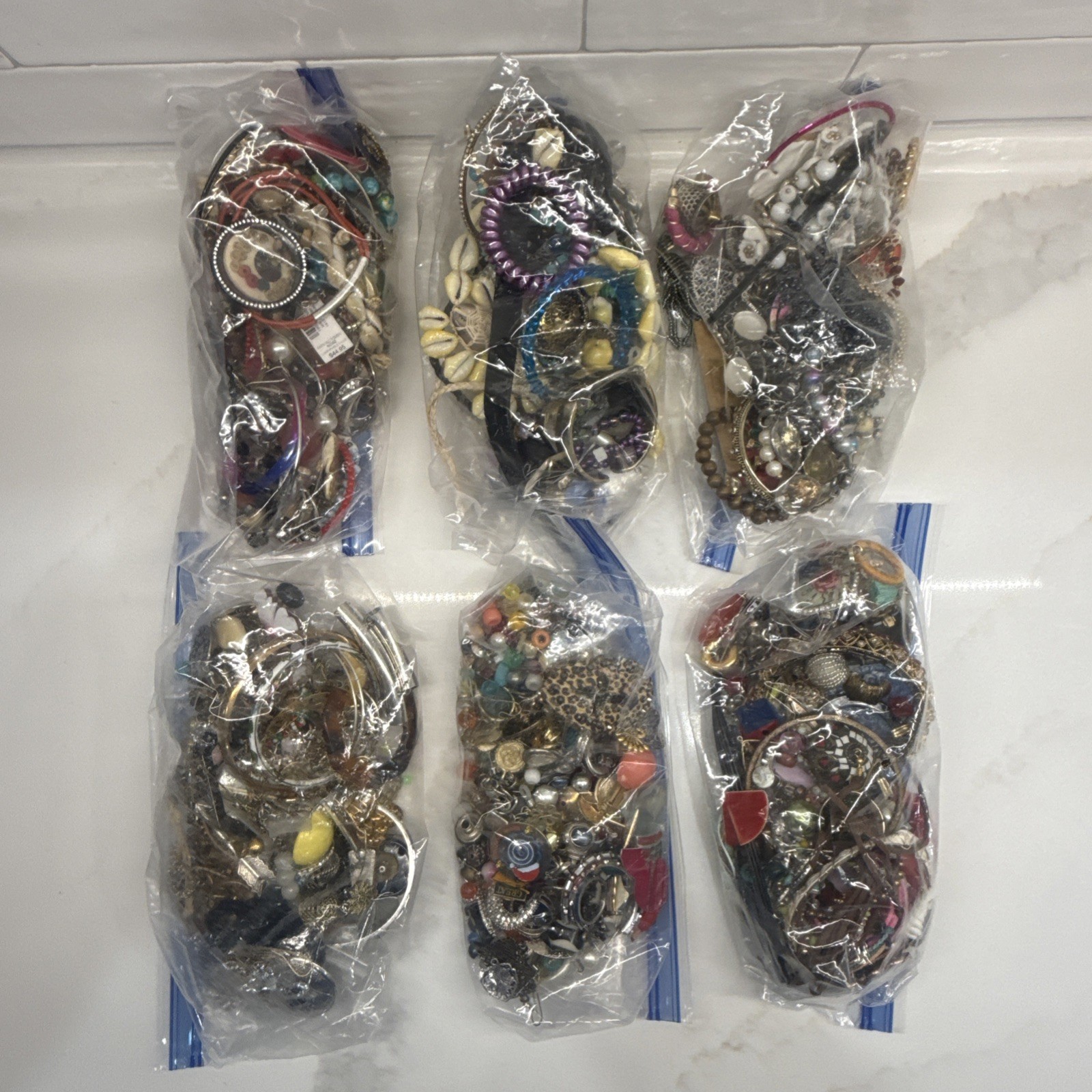 1 lb Mixed Jewelry Lot Wear Resell Craft Vintage Modern Costume Random Bag