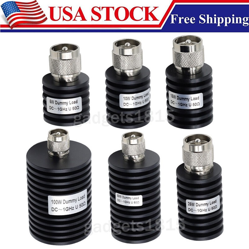 RF Coaxial Dummy Load UHF PL259 Connector Male Plug 5-100W 50Ω 0-1GHz for SO-239