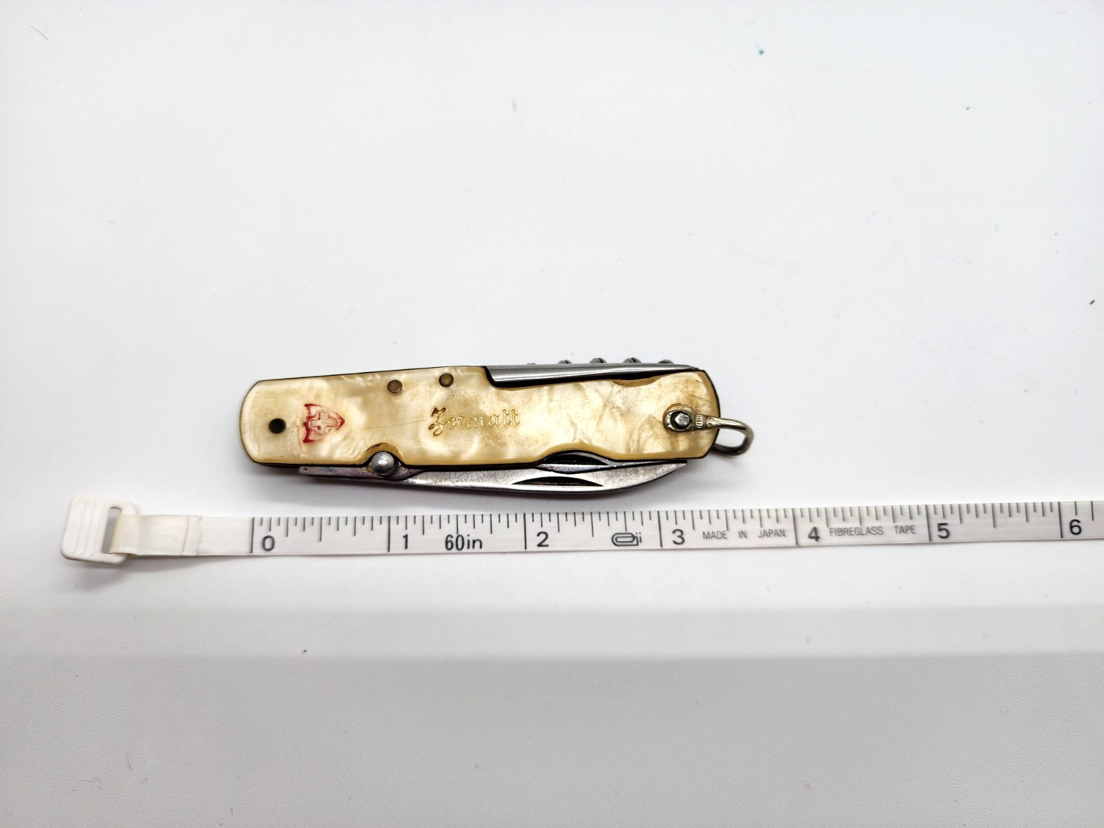 Victorinox INOX Swiss Army Cracked Ice Pocket Knife Multi Tool- Zermatt- 6 BLADE