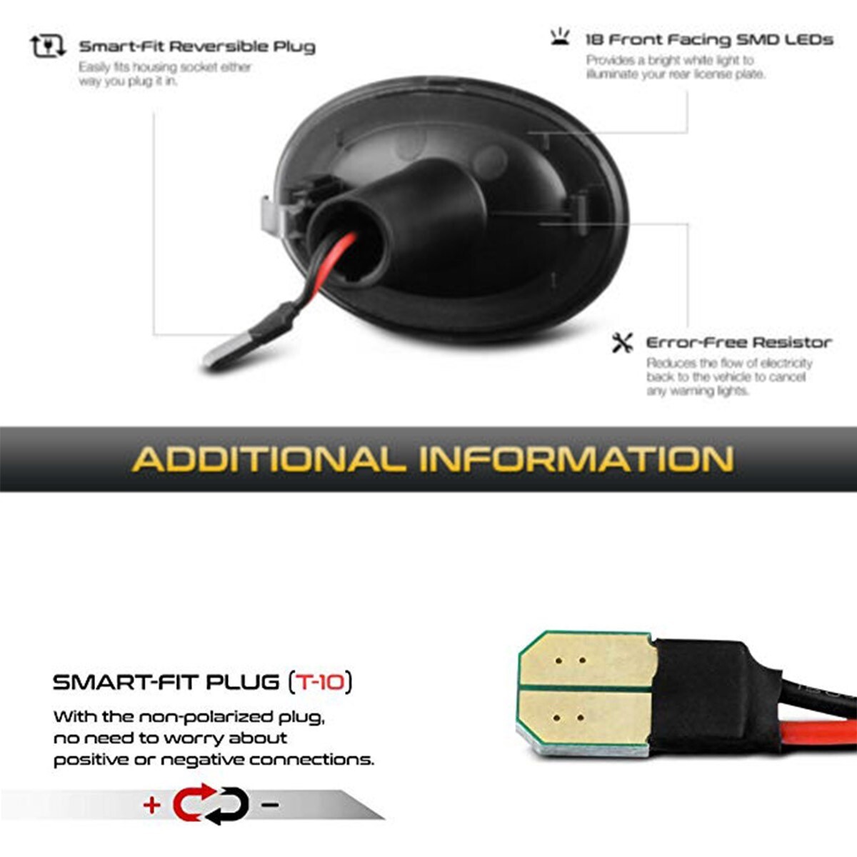 For Mini Cooper R55 R56 R57 R58 R59 LED Side Marker Light Flowing Turn Signal 2X