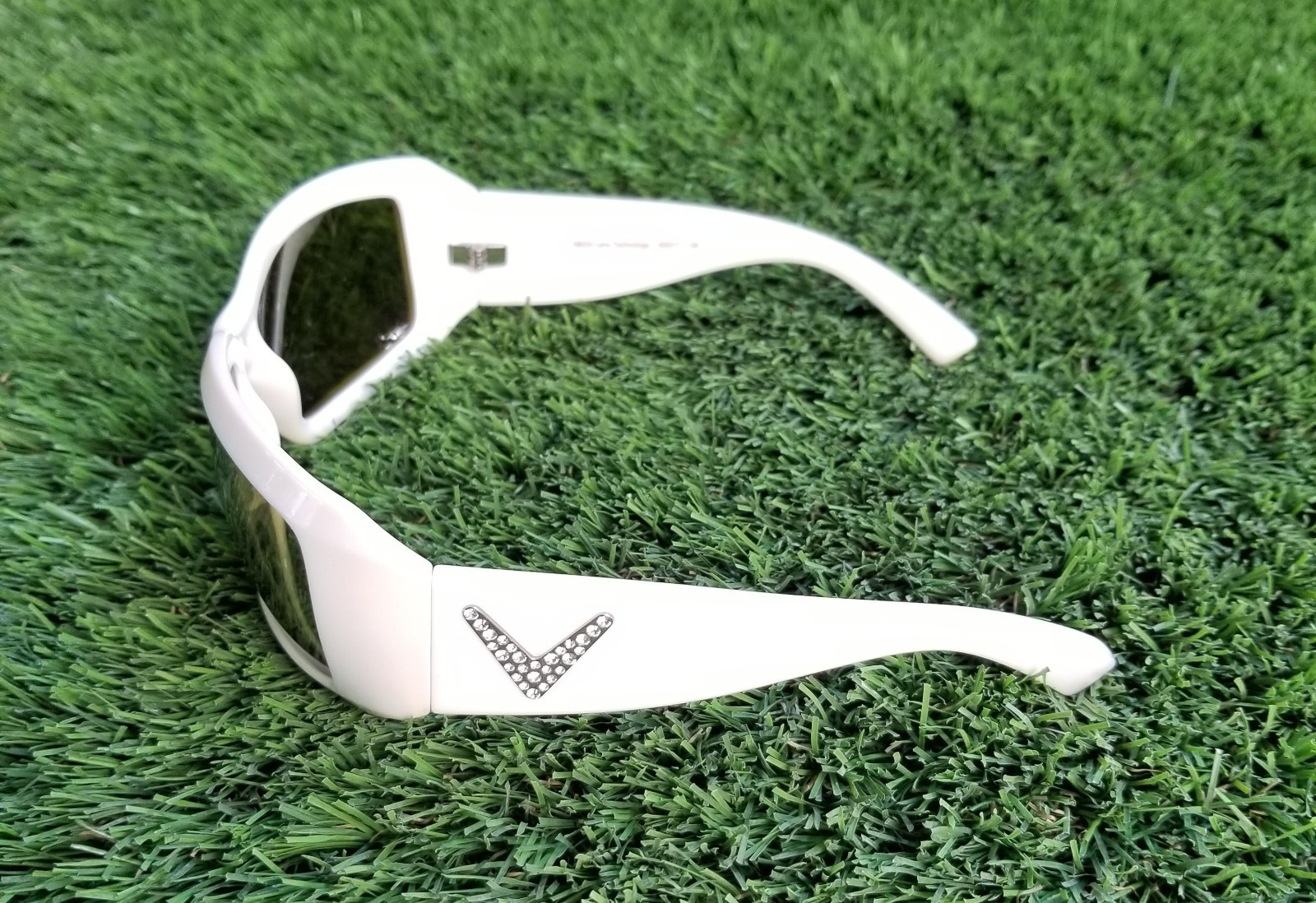 Callaway Ivory Golf Sunglasses Green NEOX Lenses Rhinestones C410WH G RARE