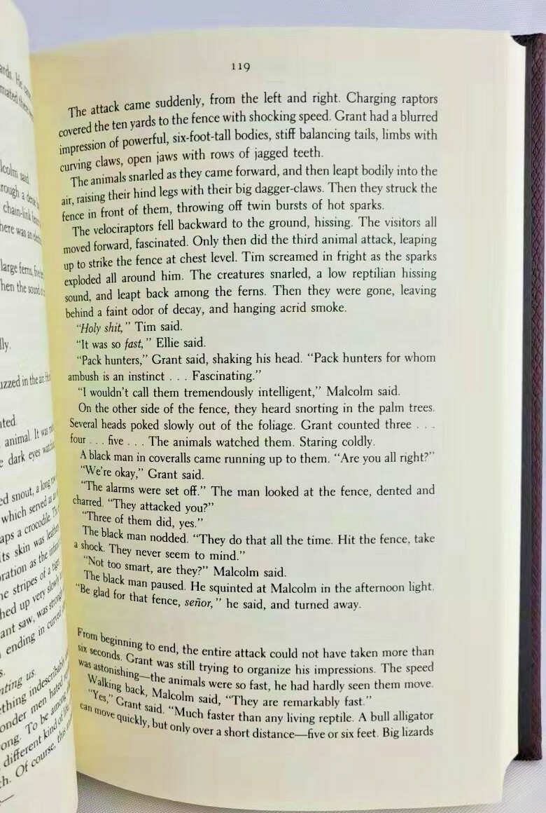 Jurassic Park by Michael Crichton leather bound hardcover book