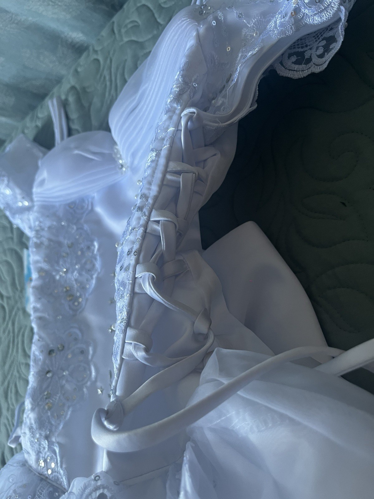 Vestido de Primera Comunión Niña Talla 14 con La Virgen De Guadalupe