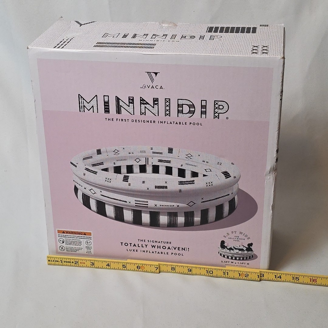 LA VACA MinniDip Totally Whoaven Inflatable Adult Kiddie Pool 5.5.FT W x 1.5FT H