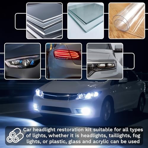 38Pcs Car Headlight Restoration Kit, 3 Inch Headlight Polishing Kit, Headlight
