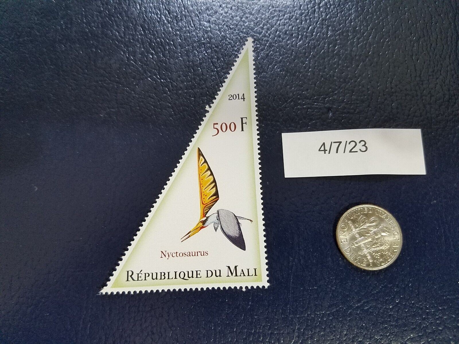 Nyctosaurus nyctosaurid pterosaur 2014 Republique Du Mali Stamp