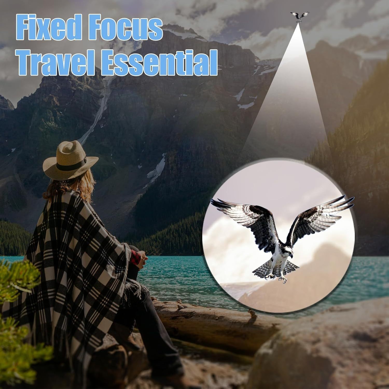 Compact Mini 6x18 Pocket Binoculars Auto Focus 131/1000m Waterproof Bird Watch