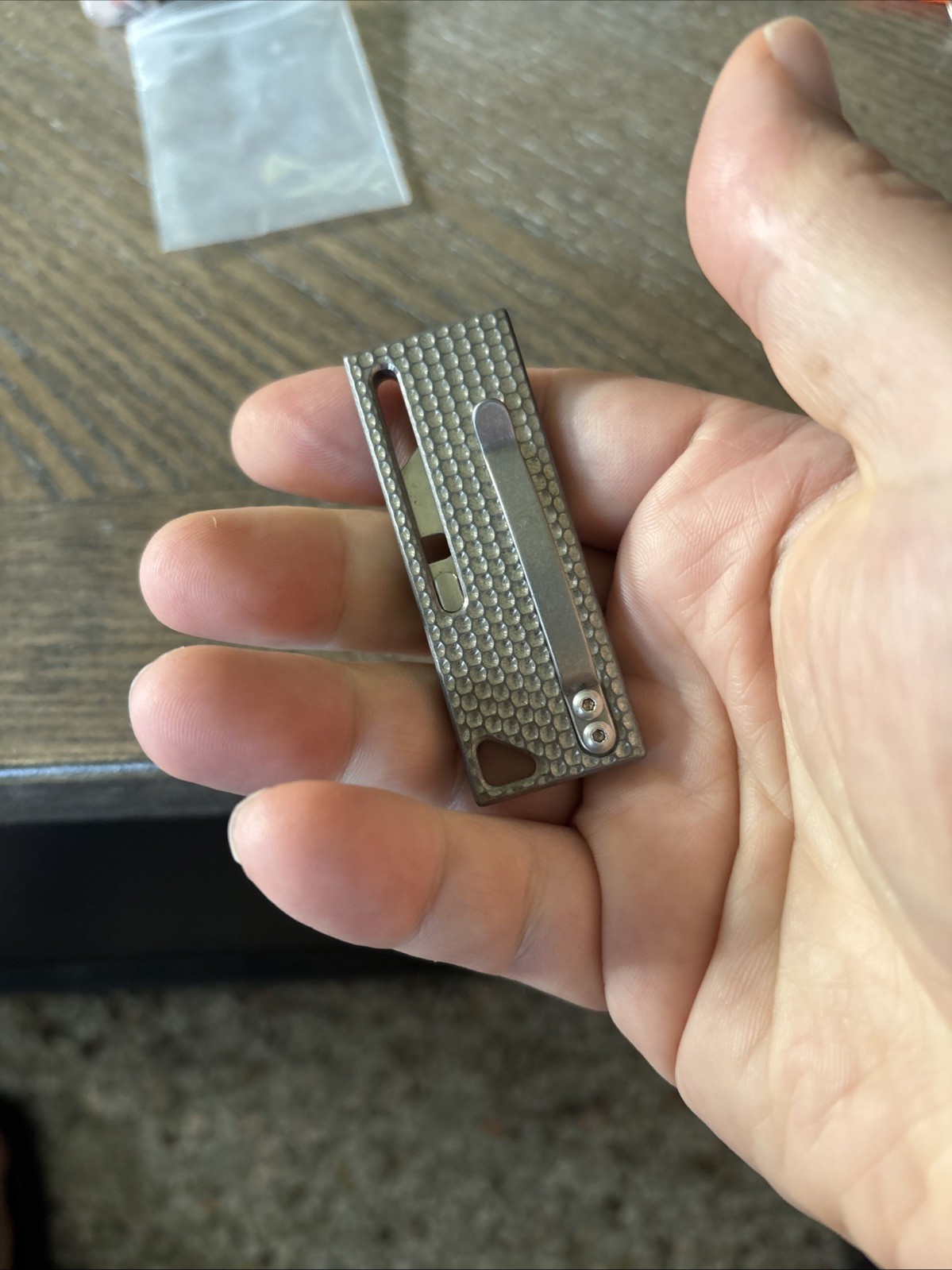 CountyComm Maratac MaxMadCo Utility Knife Blade Gen 1 Full Titanium Slide Lock