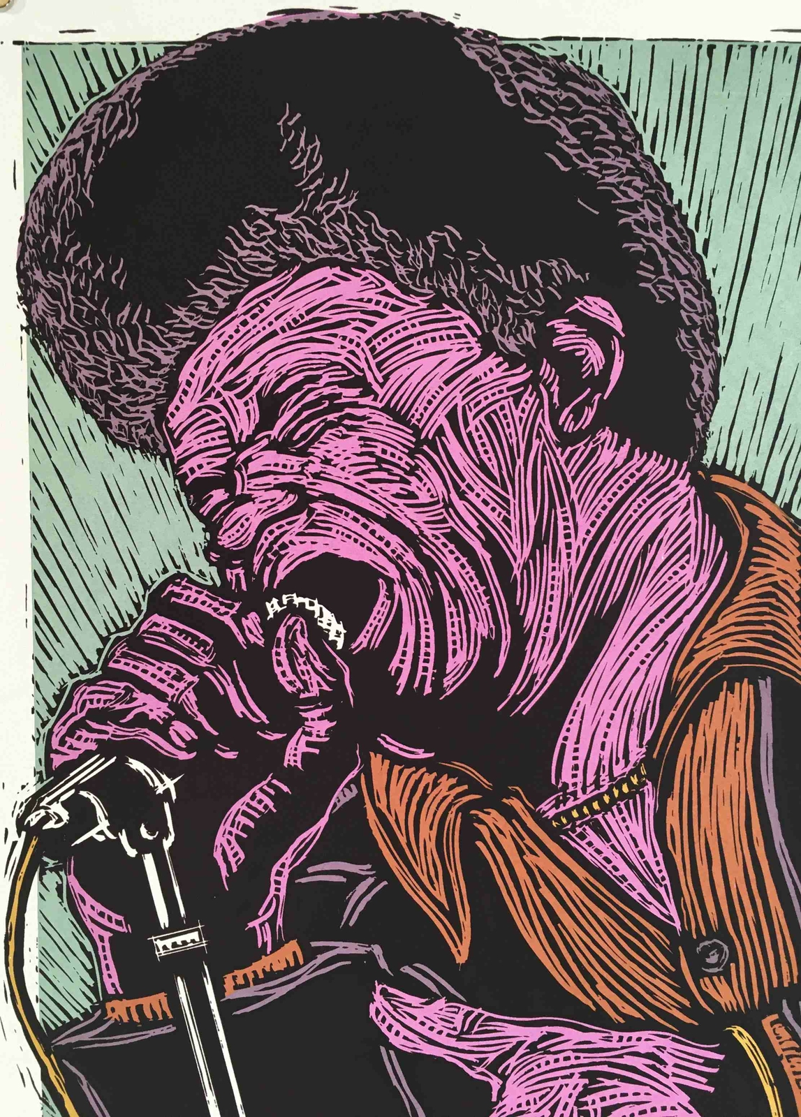 Charles Bradley Poster Portland 2012 S/N 120 Hand-Signed Silkscreen Gary Houston