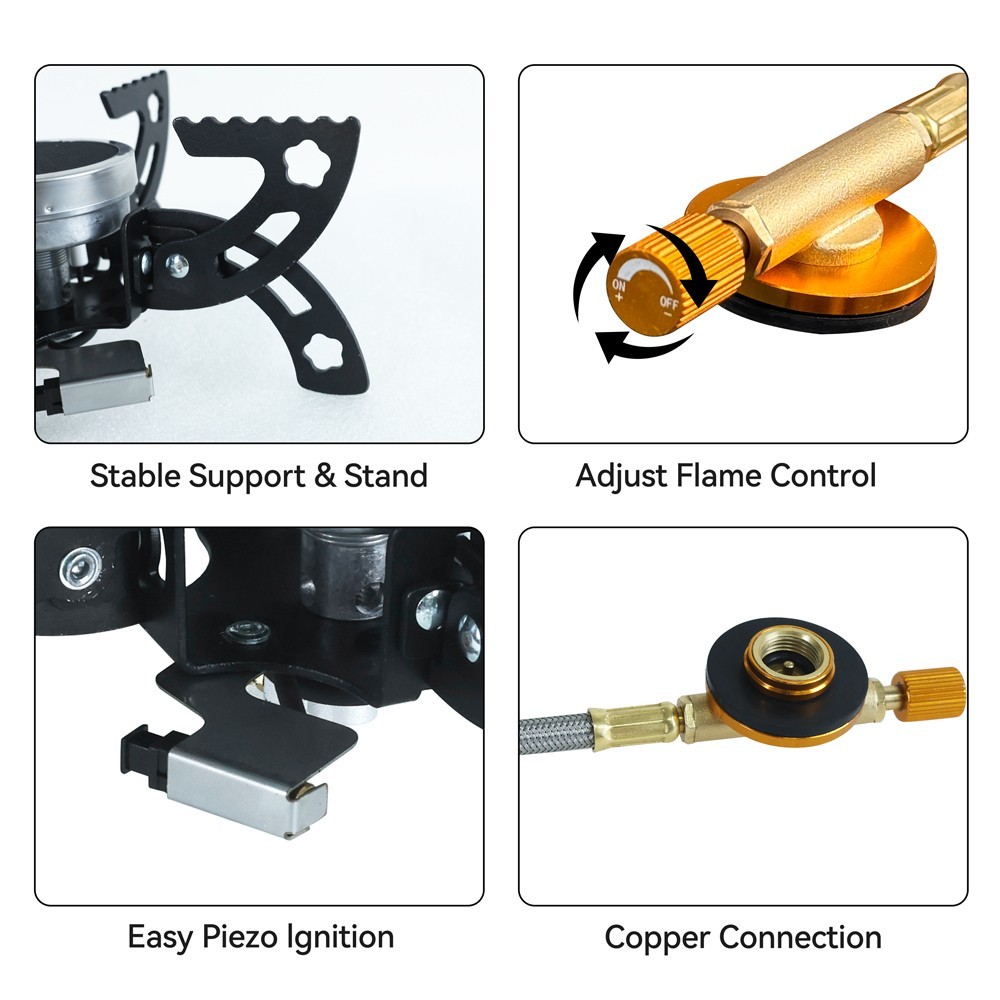REDSUN FD1 Portable Infrared Camping Backpacking Foldtable Isobutane Gas Stove