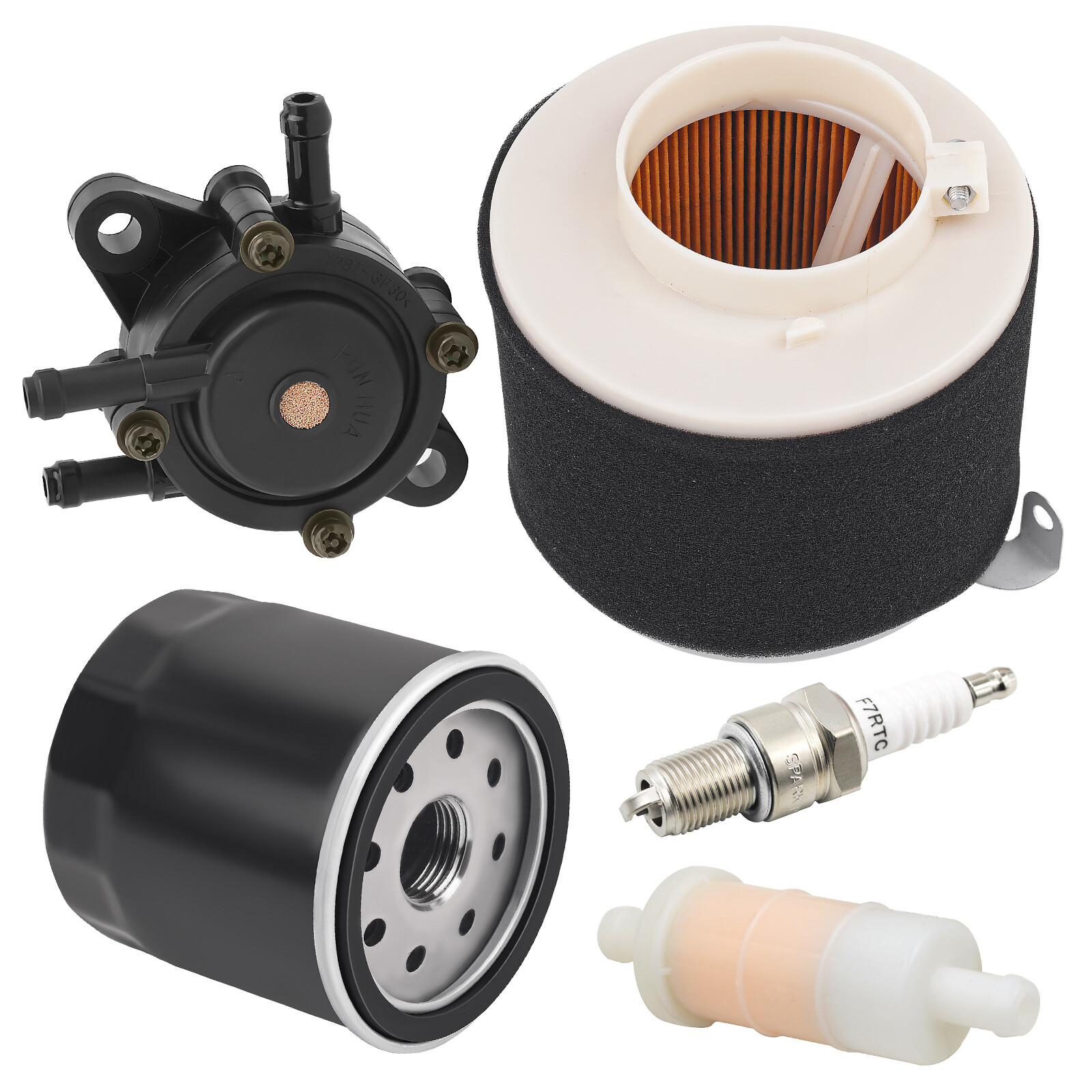 For Kawasaki Mule 520 550 600 610 2500 Air Oil Fuel Filter Spark Plug Fuel Pump