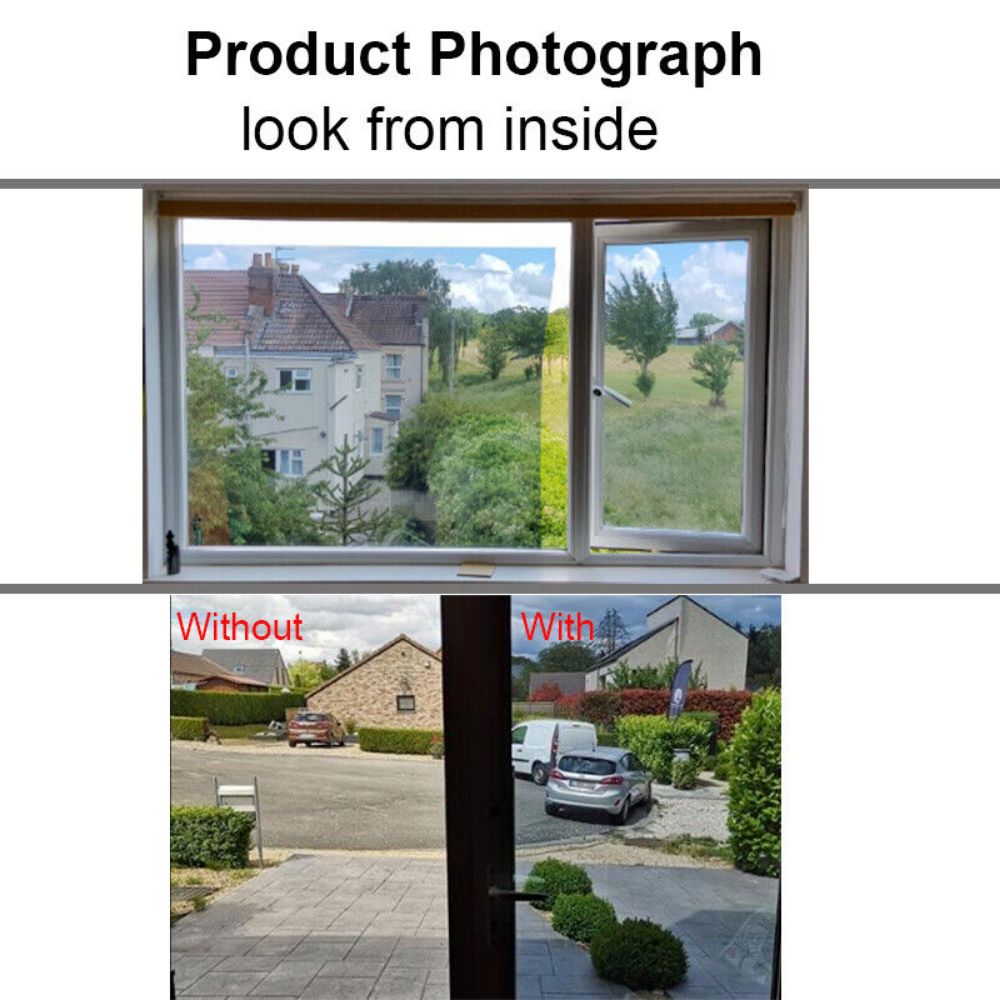 Rabbitgoo One Way Mirror Window Film Privacy Heat UV Reflective Control Tint