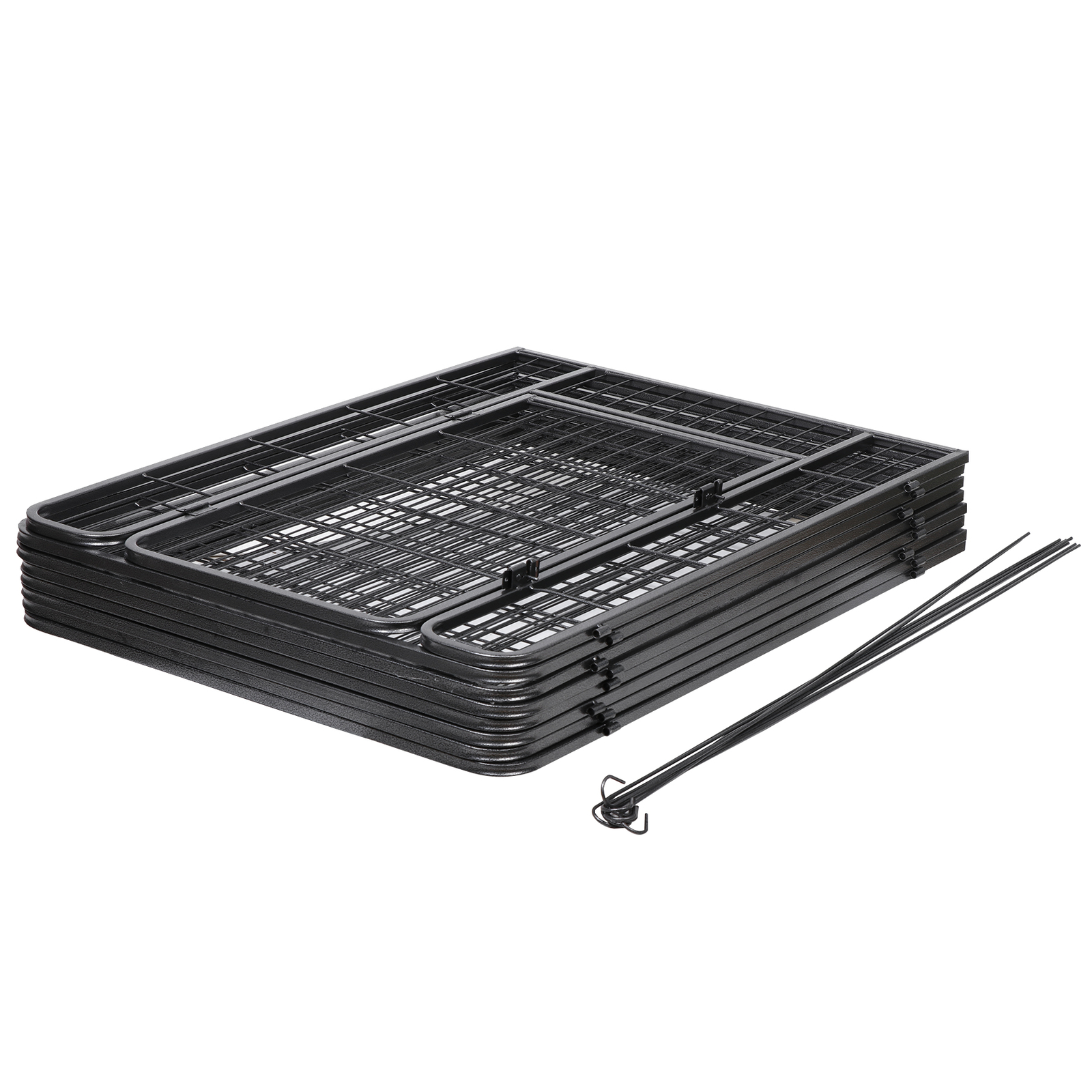 40" 8 Panel Detachable Exercise Fence Metal Dog Playpen Multiple Shap For Pet