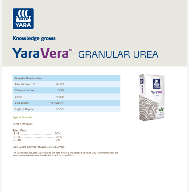 100% Urea Nitrogen Fertilizer / Gold Refining by YaraVer a Fast Free Shipping