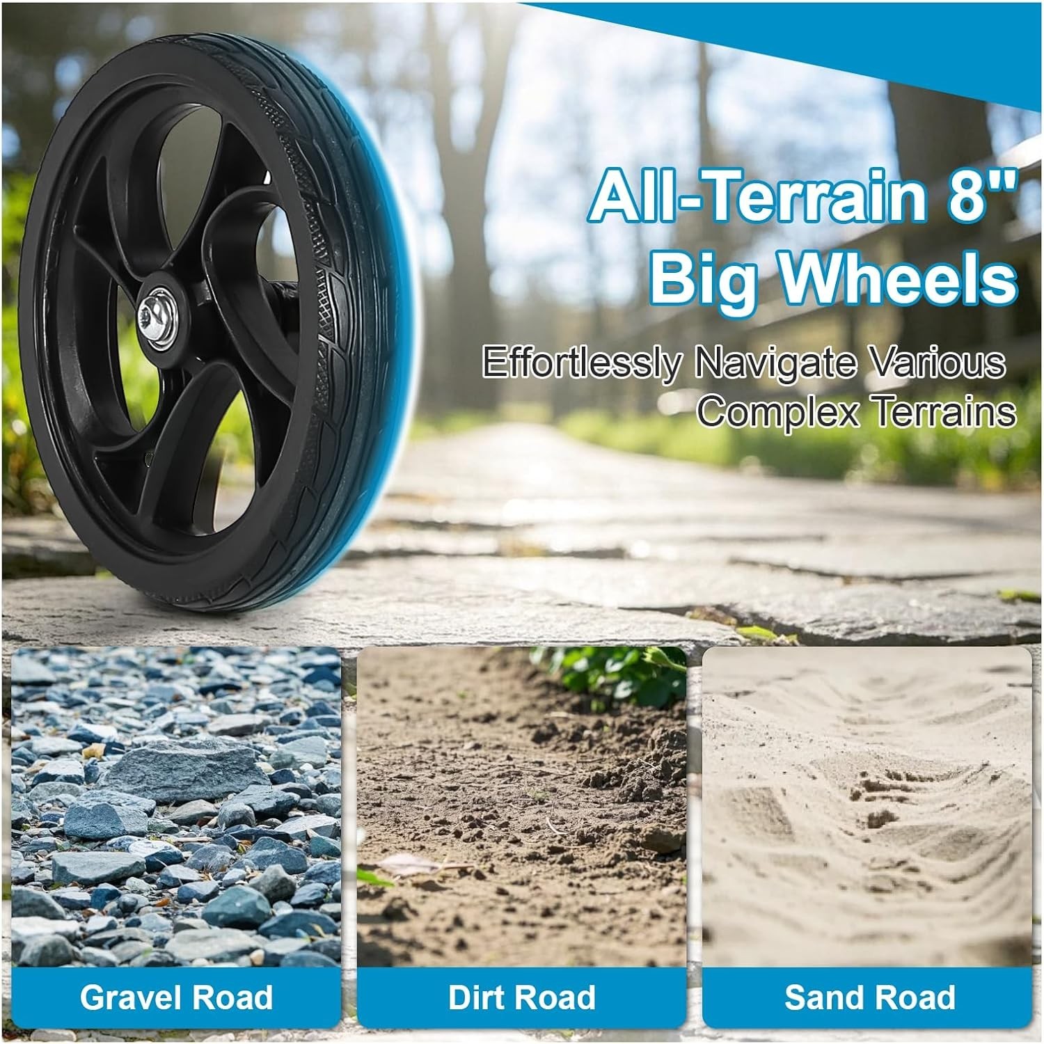 Economy Steerable Knee Walker, Dual-Brake Knee Scooter, Foldable Crutch