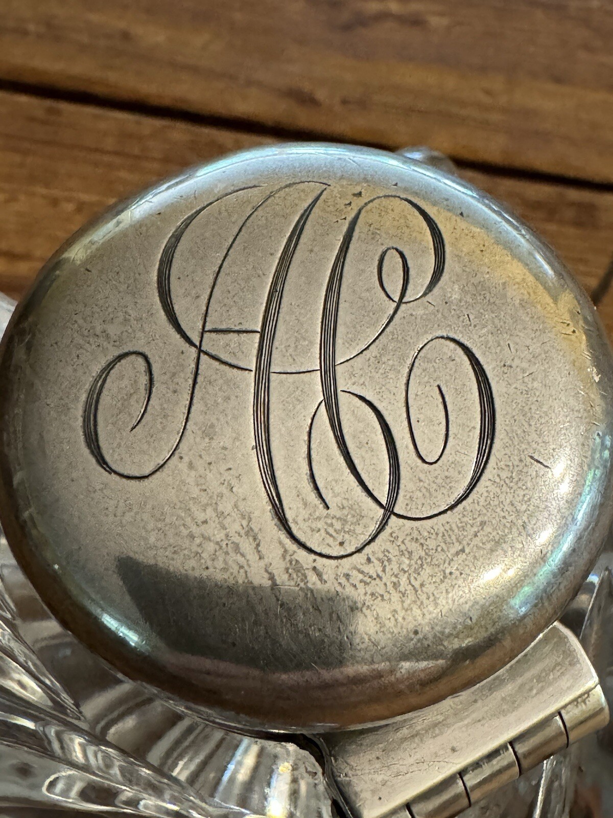 19th Century Tiffany & Co Sterling Silver and Cut Crystal 3.75” Inkwell and Cap