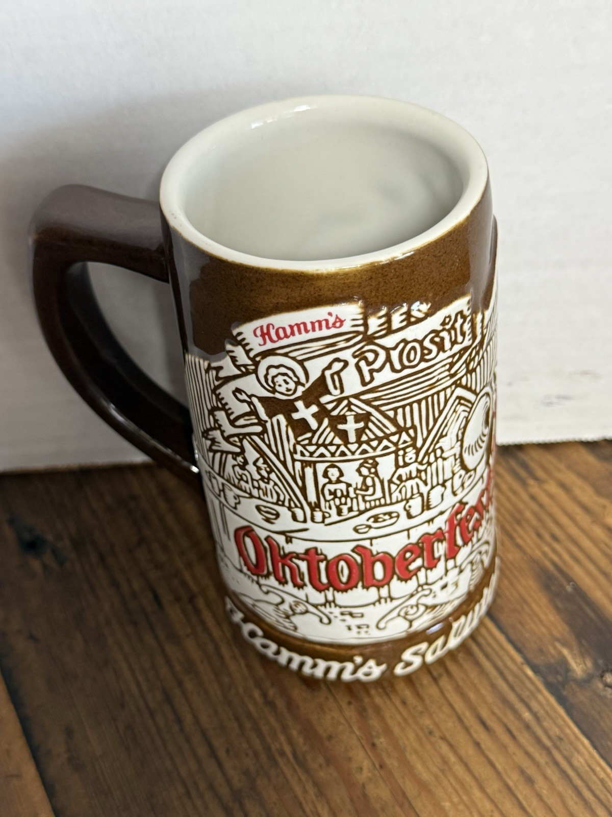 Vintage Hamm's Beer Stein Mug 1973 Oktoberfest Salutes Ceramarte Brazil Bear (C)